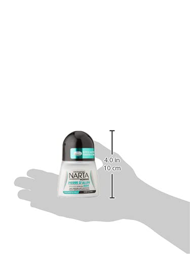 Narta – Desodorante de bola para hombre con piedra de alumbre – Eficiencia 48 h – 50 ml