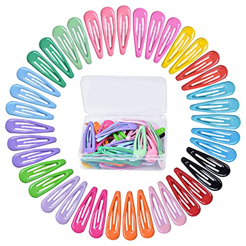 NATUCE 50Pcs Multicolor Pinza de Pelo de Metal para Niña, 5CM Horquillas para el Pelo, Pinzas de Cabello, Pasadores para el pelo, Accesorios Pelo para Niña Bebe Infantiles Mujeres