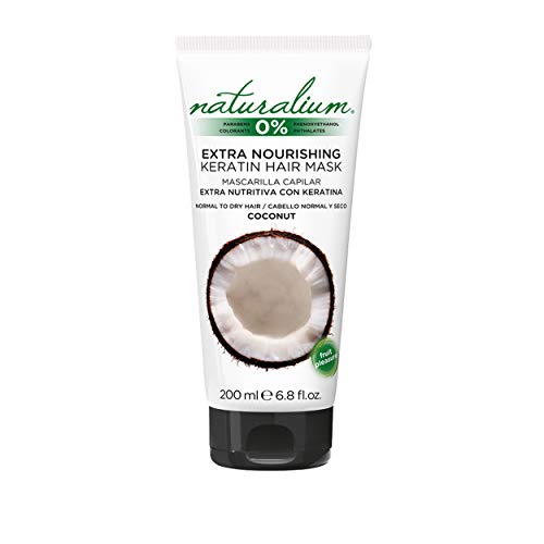 Naturalium Mascarilla Capilar Coco - Mascarilla Extra Nutritiva con Keratina para Cabello Normal y Seco, Sin Colorantes, Sin Parabenos , 200 ml