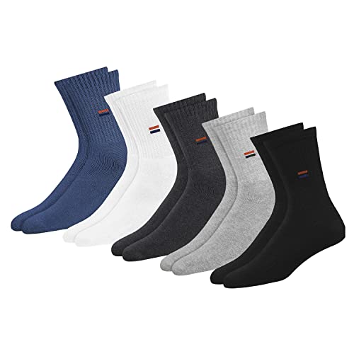 NAVYSPORT Calcetines de Deporte con Acolchado de Algodón (Pack de 5) Unisex Adulto (EU 38-42, Multicolor)