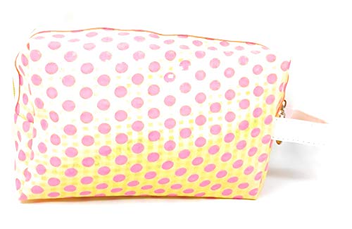 Neceser Bolsa de Aseo Chica y Mujer Divertidos Estampados Lunares 20cmx15cmx10cm (Amarillo TOÑI)