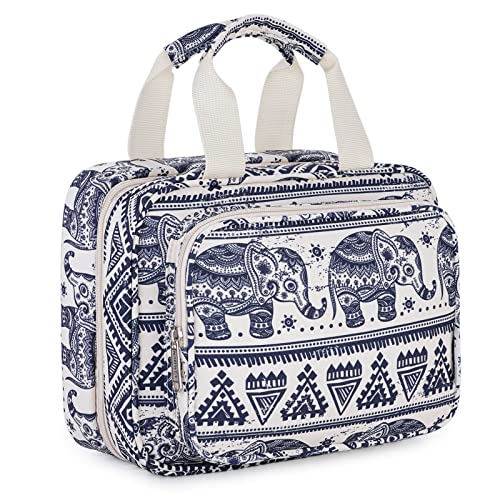 Neceser colgante grande bolsa de maquillaje de viaje organizador cosmético para mujeres y niñas, Elefante (Actualización), free