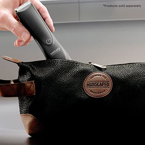 Neceser masculino de MANSCAPED™ The Shed, kit de viaje para hombre de poliuretano para el aseo masculino, set de afeitado, estuche para la maquinilla de afeitar