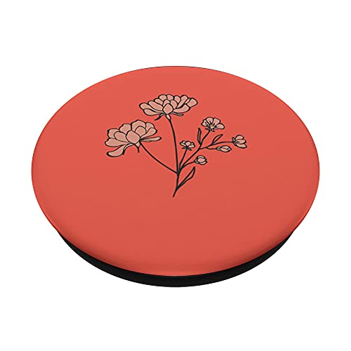 Nectarine - Flor boho, floral bohemio botánico PopSockets PopGrip Intercambiable