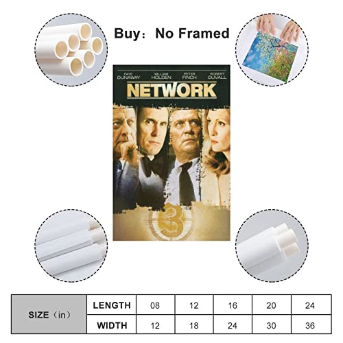 Network (1976) 1977 - Póster de cine con nominaciones al Oscar (60 x 90 cm)