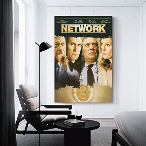 Network (1976) 1977 - Póster de cine con nominaciones al Oscar (60 x 90 cm)