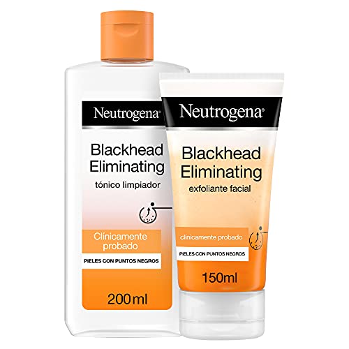 Neutrogena Blackhead Eliminating Tónico Limpiador con Ácido Salicílico Purificante, Pieles con Puntos Negros, 150 Mililitros + Tónico Limpiador, Pieles con Puntos Negros, 200 ml