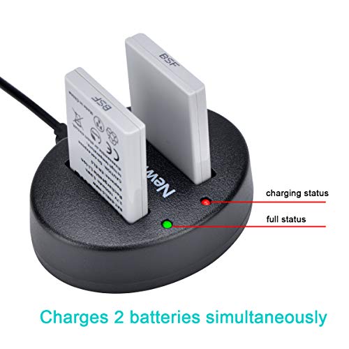 Newmowa EN-EL5 Batería de Repuesto (2-Pack) y Kit de Cargador Doble para Micro USB portátil para Nikon EN-EL5, Nikon Coolpix P530, P520, P510, P100, P500, P5100, P5000, P6000, P90, P80