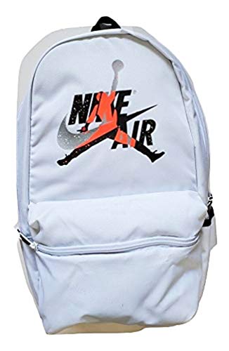 Nike Jordan - Mochila (tamaño grande), color blanco