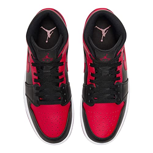 Nike - Zapatillas Air Jordan 1 Mid Banned, 554724 074, de color negro, rojo y blanco, para hombre, color, talla 41 EU