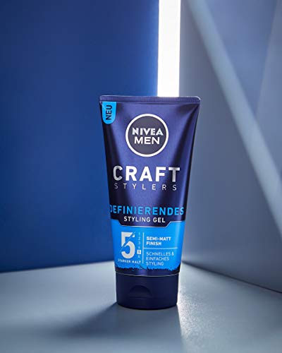 Nivea Men Craft Stylers - Gel para el cabello con acabado semimate, diseño rápido y fácil con fuerte sujeción, 1 paquete (1 x 150 ml)