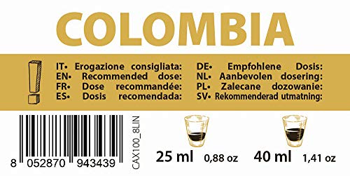 Note d'Espresso - Colombia - Cápsulas de Café para las Cafeteras LAVAZZA* A MODO MIO* - 100 caps