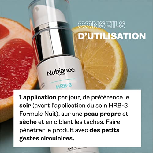 NUBIANCE - Potente Suero Anti-Manchas Con Ácidos De Frutas AHA, HRB-3. 30 ml. Para Pieles Negras, Mates y Mixtas, Tratamiento Exfoliante, Crema Facial De Tratamiento Antimanchas