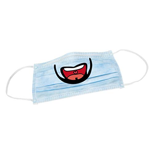 NUOBESTY 80 Piezas Cara Cubierta Pegatina Signo Boca Pegatinas Calcomanía Labio Sonrisa Paster Boca Cubierta Decoración para Fiesta Favor Fotomatón Accesorios