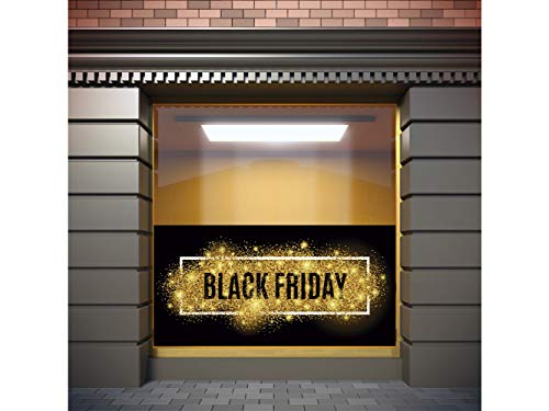 Oedim Vinilo Black Friday Escaparates Rebajas Black Friday | 100 cm x 50 cm | Vinilo Adhesivo | Decora tu escaparate | Pegatinas Adhesivas Escaparate | Vinilos Negocios