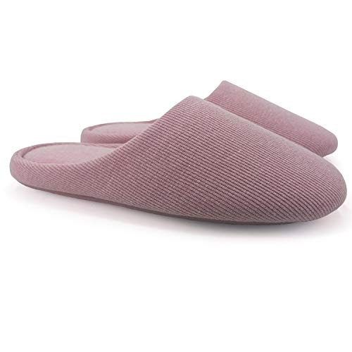 ofoot Zapatillas Mujer Casa Algodon Espuma con Memoria, Pantuflas Estar Lavable Interior Antideslizante