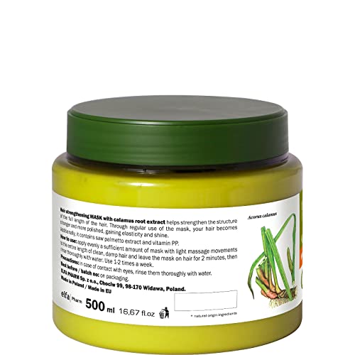 O'Herbal Mascarilla Fortificante Natural Ecológica Hidratante Sin Sulfatos Ni Siliconas Profesional Para Fortalecimiento Del Cabello / Pelo Con Extracto De Raíz De Cálamo O'Herbal 500Ml 500 ml