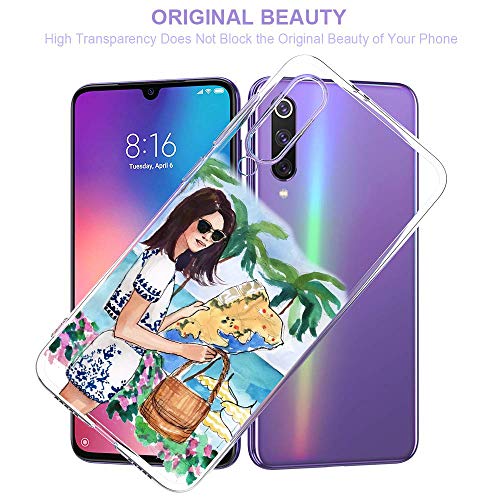 Oihxse Funda Compatible con Samsung Galaxy J3 2017/J330/J3 Pro, Carcasa Transparente TPU Silicona Gel Ultra Fina Suave Protección Flexible Lindo Dibujos Anti-rasguños Caso Cubierta (A6)