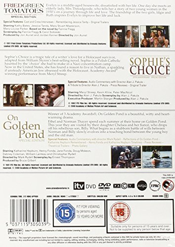 On Golden Pond/Fried Green Tomatoes/Sophie'S Choice (3 Dvd) [Edizione: Regno Unito] [Reino Unido]