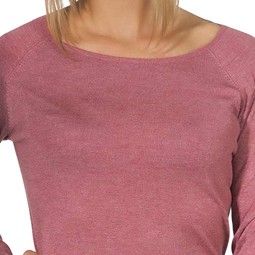 ONLY Onlmila Lacy L/S Long Pullover Knt Noos Suéter, Rosa (Mesa Rose Detail:W. Melange), 36 (Talla del Fabricante: Small) para Mujer