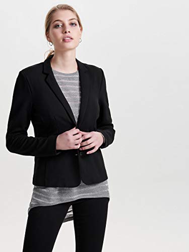 Only Onlpoptrash Blazer Noos Chaqueta de Traje, Gris (Black), 40 (Talla del Fabricante: Medium) para Mujer