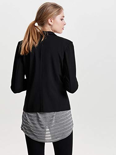 Only Onlpoptrash Blazer Noos Chaqueta de Traje, Gris (Black), 40 (Talla del Fabricante: Medium) para Mujer