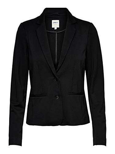 Only Onlpoptrash Blazer Noos Chaqueta de Traje, Gris (Black), 40 (Talla del Fabricante: Medium) para Mujer