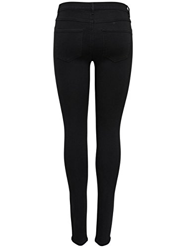 Only Onlrain Reg Skinny Jeans Cry6060 Vaqueros, Black Denim, M / 32L para Mujer