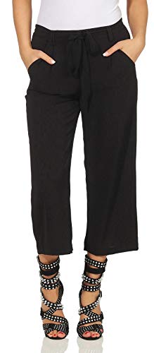 Only Onlwinner Palazzo Culotte Pant Wvn Pantalones, Black 74, 40 para Mujer