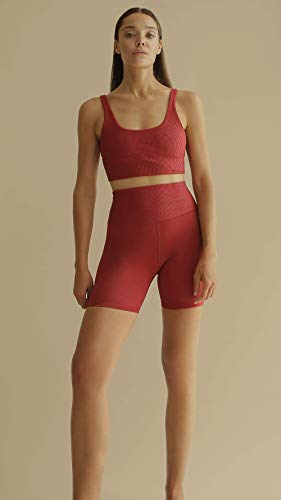 ÔNNE SWIMWEAR Jane Shorts Pantalones Deportes Cortos De Fitness Mallas para Mujer Elástico para Correr Gimnasio Gymrosa Palo L