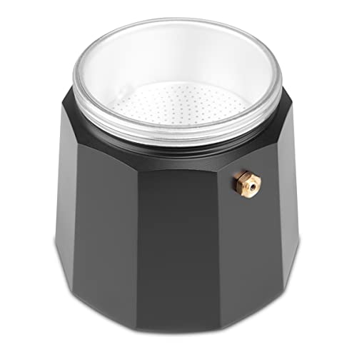 Orbegozo KFN 910 - Cafetera italiana de aluminio, 9 tazas de capacidad, mango ergonómico, válvula de seguridad, filtro desmontable