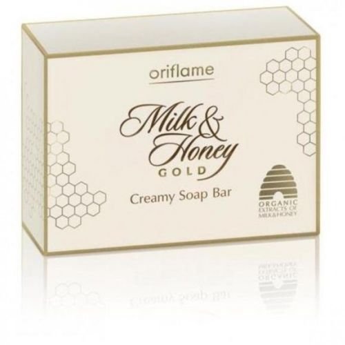 Oriflame Milk & Honey - Jabón cremoso dorado (100 g, 2 unidades)