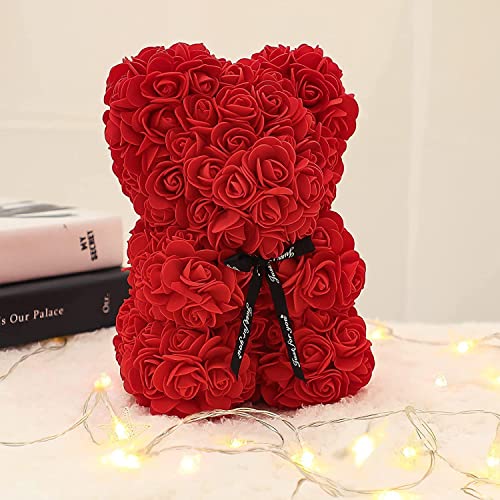 Oso de Rosas Oso Rosa Oso Rosas Oso de Peluche Flores Rosa Osito de Peluche, Regalos para mamá, Mujeres, Regalos para niñas Adolescentes, Regalos para Madres, Aniversario, día de San valentín