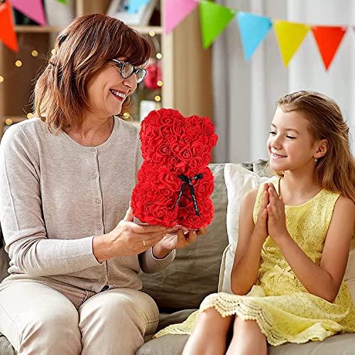 Oso de Rosas Oso Rosa Oso Rosas Oso de Peluche Flores Rosa Osito de Peluche, Regalos para mamá, Mujeres, Regalos para niñas Adolescentes, Regalos para Madres, Aniversario, día de San valentín