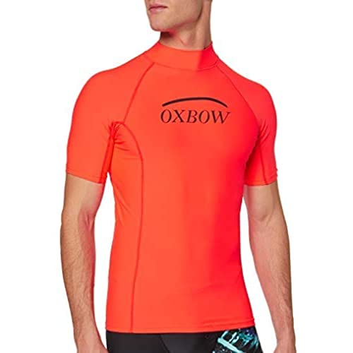 OxbOw Bright Rashguard para Hombre, Hombre, OXV915712, Electric Red, Small