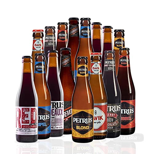 Pack Cervezas Belgas Petrus | x16. Brouwerij de Brabandere | Incluye Bavik Super Pils & Petrus Nitro Cherry, medalla de oro en los WORLD BEER CHALLENGUE 2021