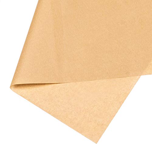 Papel seda kraft A3,fino, 60 hojas, para envolver regalos, manualidades, papel manila marrón crema claro.