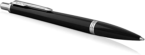 Parker Urban Premium - Bolígrafo de punta redonda con acabado cromado, color negro