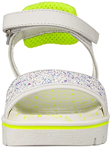 Patrizia Pepe Kids PPJ70.10, Sandalia, Blanco, Amarillo Fluorescente, 28 EU