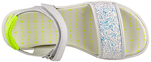 Patrizia Pepe Kids PPJ70.10, Sandalia, Blanco, Amarillo Fluorescente, 28 EU