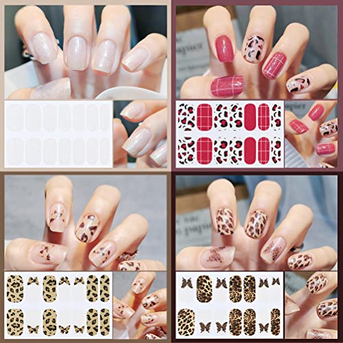 Pegatinas Para Uñas Adhesivas NOCHME 12 Hojas Impermeables Full Cover Manicura Francesa, Brillo Metálico Decorativas Calcomanías Decoraciones Nail Art Stickers De Uñas Para Mujeres Y Niñas