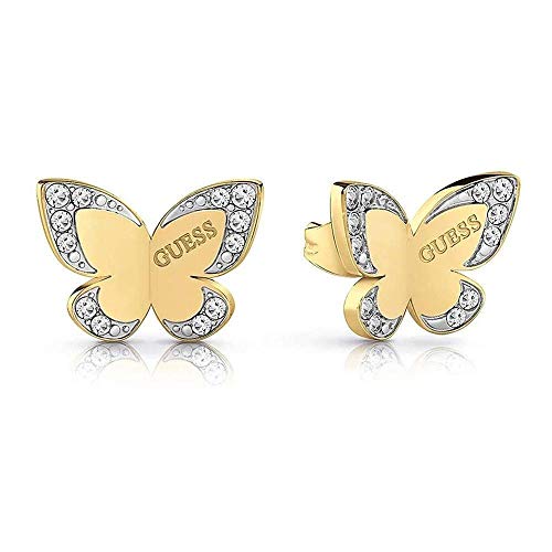 Pendientes Guess Love Butterfly acero inoxidable quirúrgico logo chapados oro UBE78011 [AC1127]