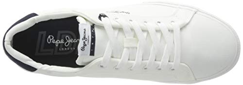 Pepe Jeans Kenton Classic Twill, Zapatillas Hombre, 800 Blanco, 42 EU