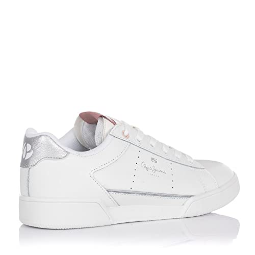 Pepe Jeans Lambert Classic Girl, Zapatillas, 800 Blanco, 35 EU