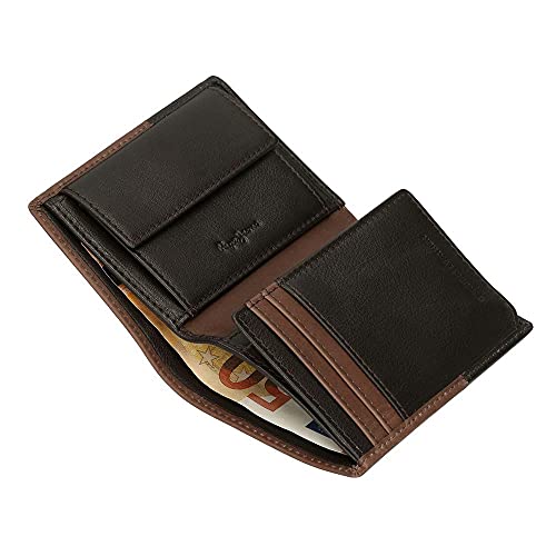 Pepe Jeans United Cartera vertical con monedero Marrón 8,5x11,5x1 cms Piel