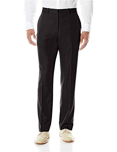 Perry Ellis Men's Portfolio Solid Modern Fit Performance Pant, Black, 40x30