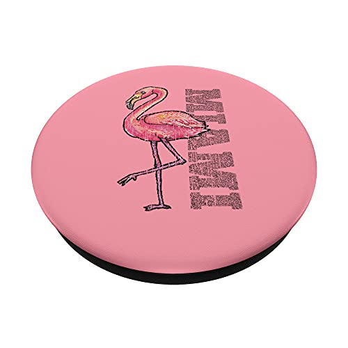 Pink Flamingo - Miami Beach Florida PopSockets PopGrip Intercambiable