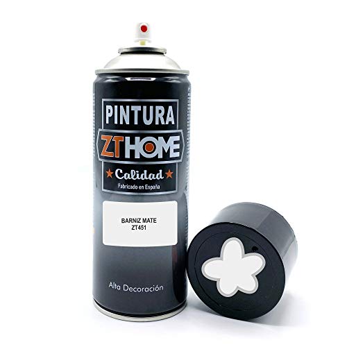 Pintura Barniz Spray Transparente Mate 400ml imprimacion para madera, metal, ceramica, plasticos / Pinta todo tipo de cosas y superficies Radiadores, bicicleta, coche, plasticos, microondas, graffiti