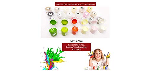 Pintura por Números Noche De Belleza En Roma DIY Pintar por Numeros para Adultos Niños, Pintura al óleo Kit con Pinceles y Pinturas, Lienzo Regalo de Pintura para Adultos Mayores