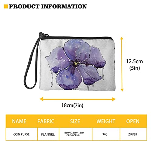 Pizding Las mujeres de franela suave maquillaje cosmético bolsa de impresión girasol abejas cambio bolsa correa monedero efectivo bolsas, Abejas de girasol, Monedero